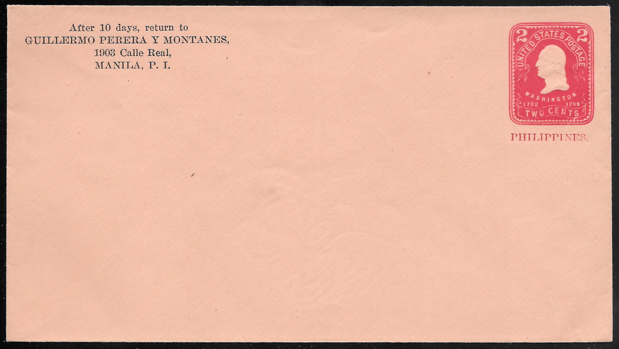 Philippines 1903 Postal Stationary 